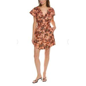 A.L.C. Alice Floral Print Mini Dress in Orange Woman's Sz 6
